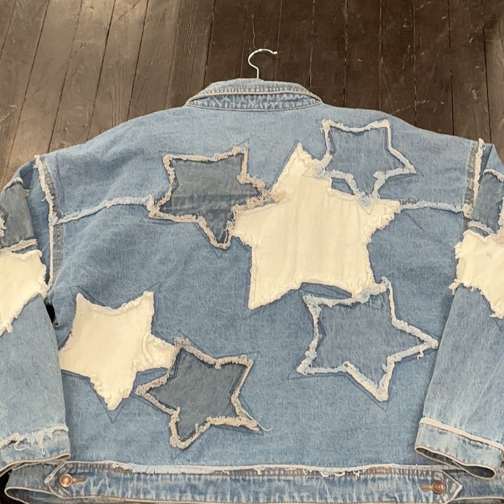 Washed star patch denim jacket - Picture 4 of 4